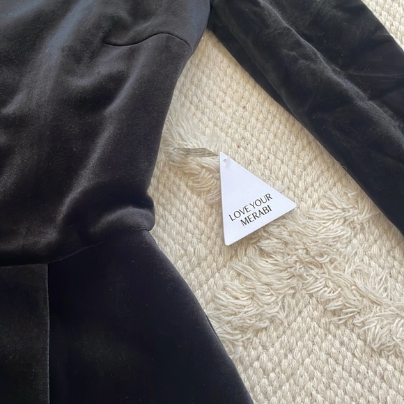 New Nadine Merabi Kimberly Long Sleeve Embellished Velvet Mini Dress - Picture 6 of 7